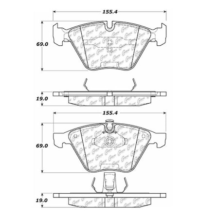 Centric Parts Centric Premium Pads, 300.09180 300.09180